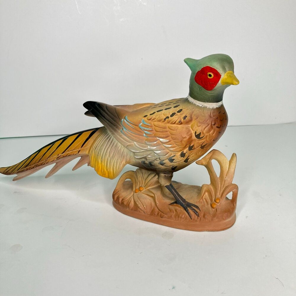 Vintage 1964 Inarco Ring Necked Pheasant Bisque Porcelain Bird Figurine E730